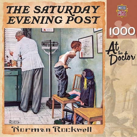 Masterpieces Masterpieces 71369 25 x 25 in. Norman Rockwell Saturday Evening Post At the Doctor Jigsaw Puzzle - 1000 Piece 71369